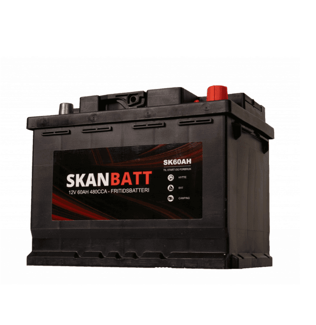 Hovedbilde SKANBATT Fritidsbatteri 12V 60AH 480CCA