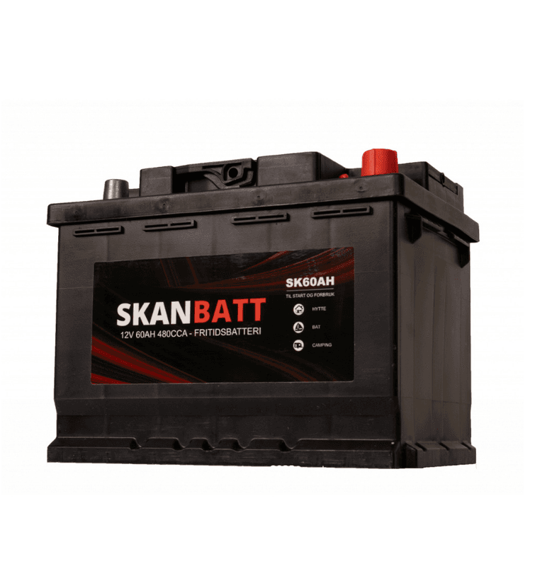 SKANBATT Fritidsbatteri 12V 60AH 480CCA