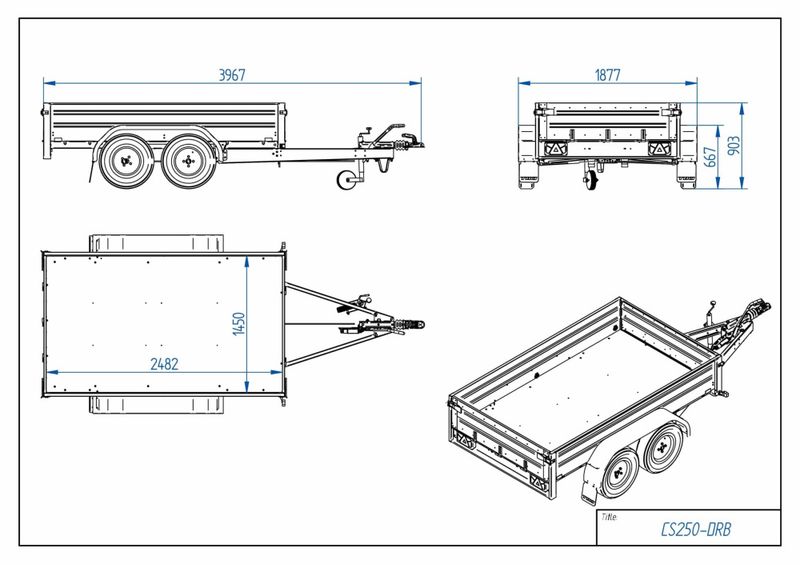 Tiki Tilhenger CS250-DRB/1,45