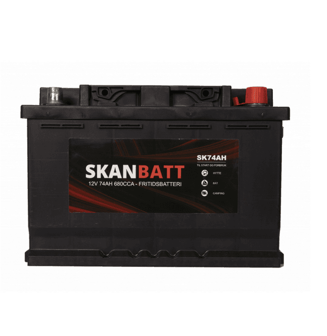 Hovedbilde SKANBATT Fritidsbatteri 12V 74AH 680CC