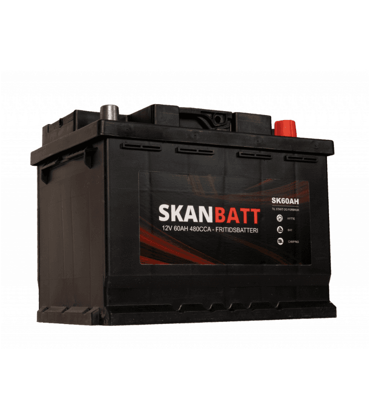 SKANBATT Fritidsbatteri 12V 60AH 480CCA