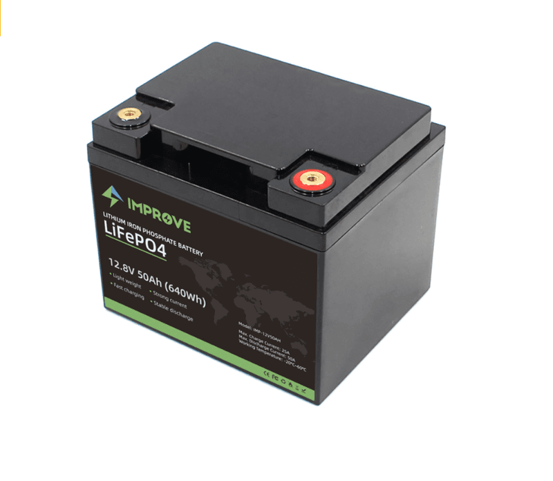 IMPROVE Lithium Batteri 12V 50Ah (LiFePO4) BMS 50A - BLUETOOTH