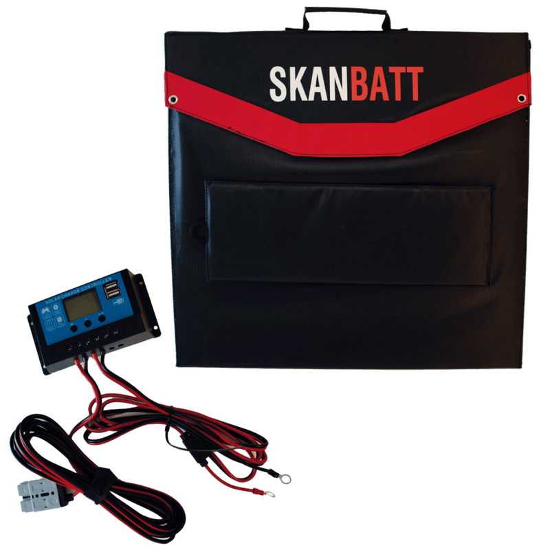 SKANBATT Sammenleggbart Solcellepanel 60W m/regulator