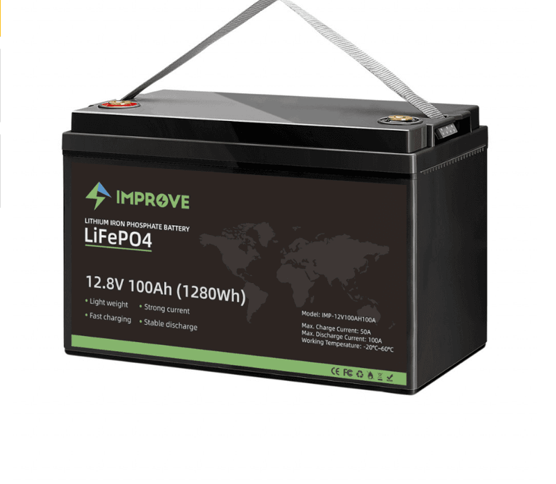 IMPROVE Lithium Batteri 12V 100Ah (LiFePO4) BMS 100A